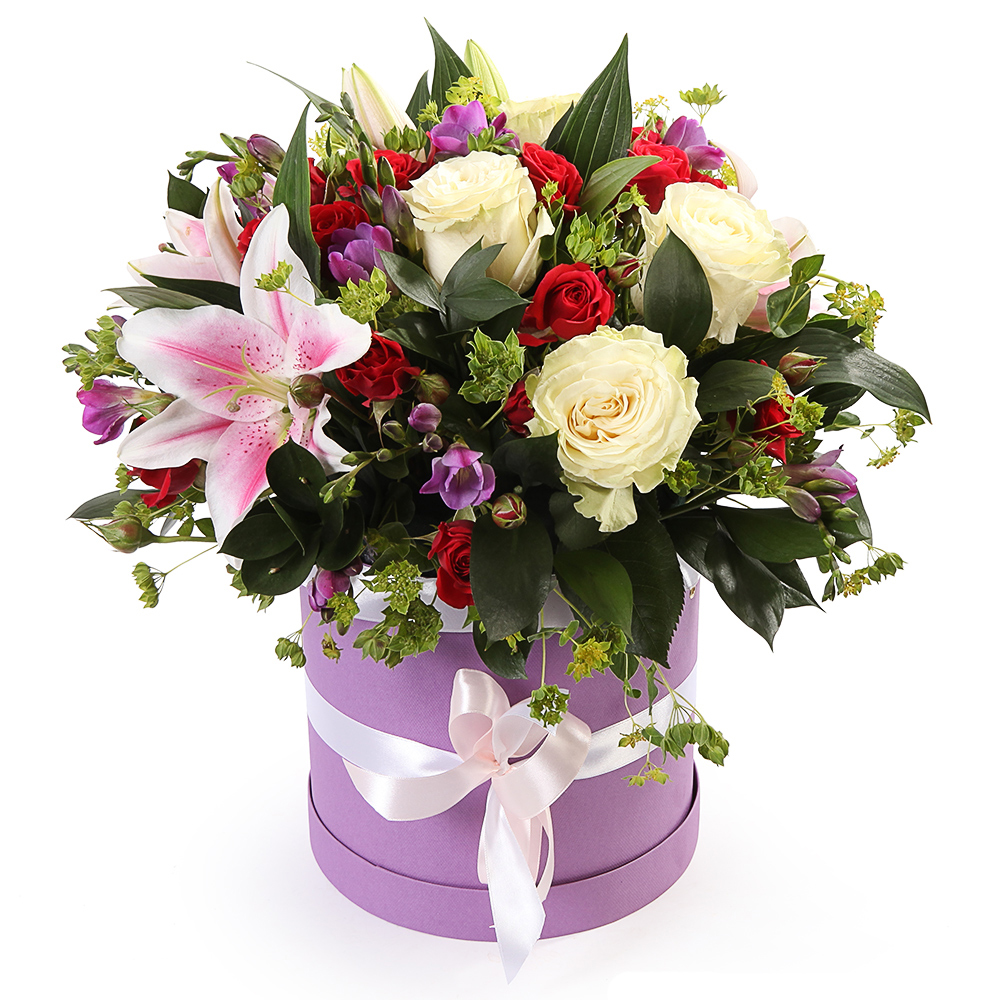 Купить цветы в коробке с доставкой в Дзержинске